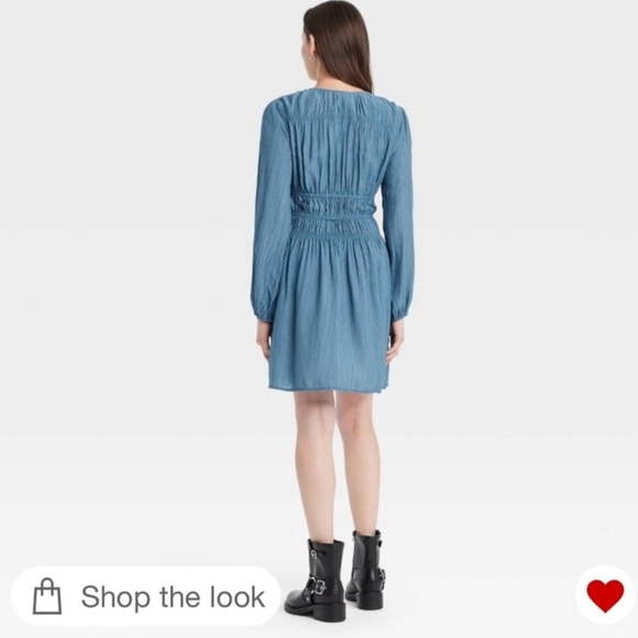 Smocked Ruffle Mini A-Line Dress by Universal Thread size M NWT - Picture 3 of 5